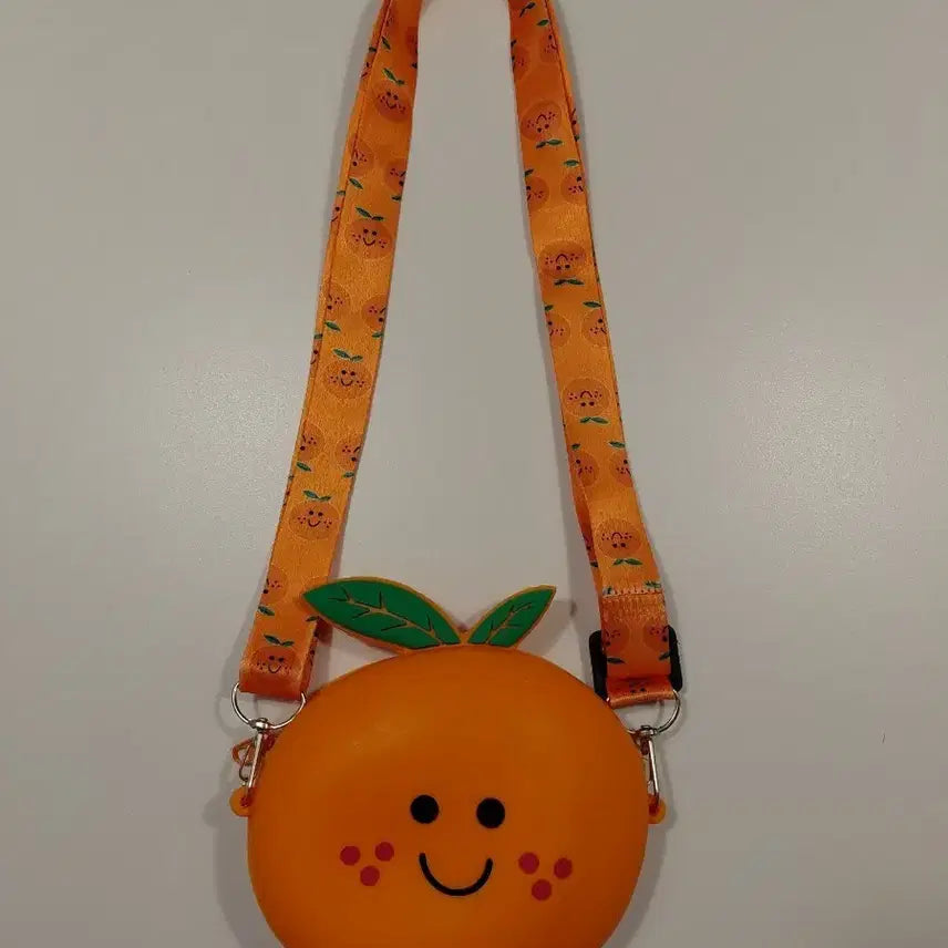 [BUNJANG] Orange Character Mini Crossbag / 오렌지 캐릭터 미니 크로스백(동전지갑, 애기들 가방)
