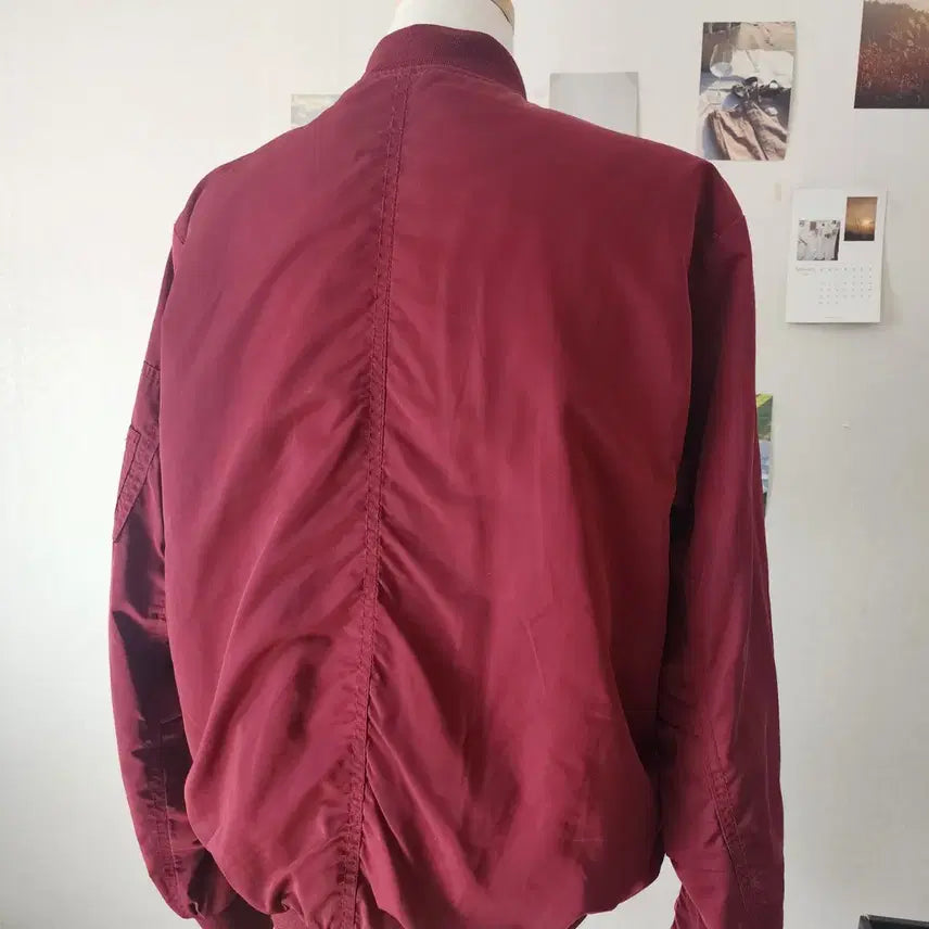 [SOLD OUT] H&M 항공 점퍼 아우터 자켓 버건디 여성