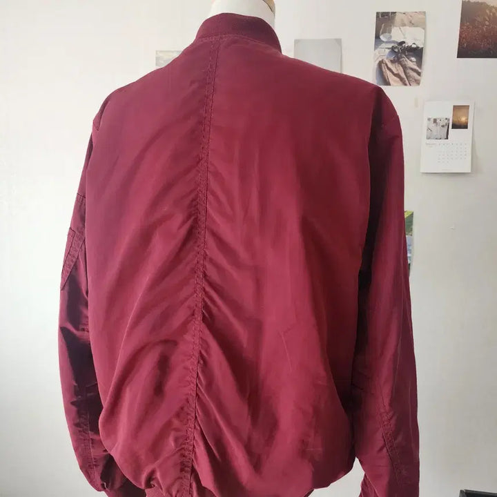 [SOLD OUT] H&M 항공 점퍼 아우터 자켓 버건디 여성