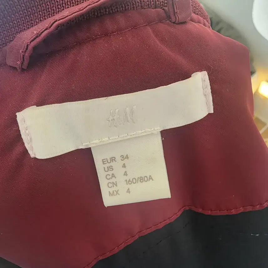 [SOLD OUT] H&M 항공 점퍼 아우터 자켓 버건디 여성