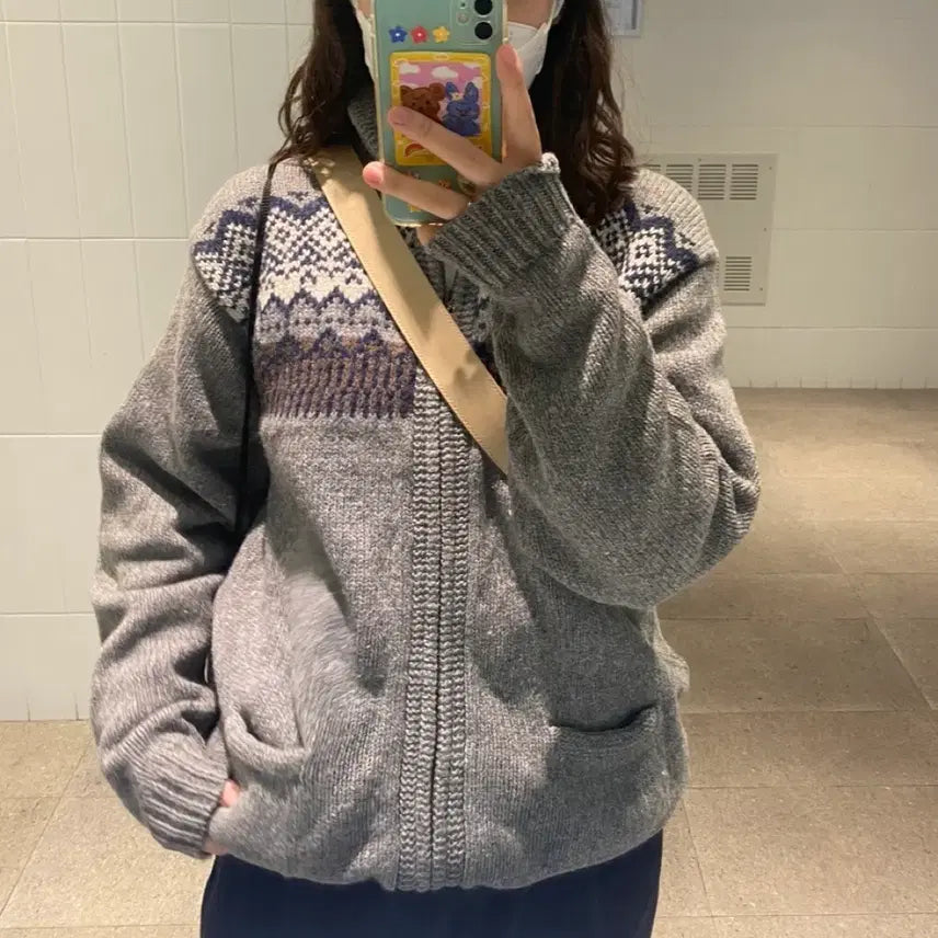 [BUNJANG] Vintage Nordic Cowichan / 빈티지 노르딕 코위찬 가디건