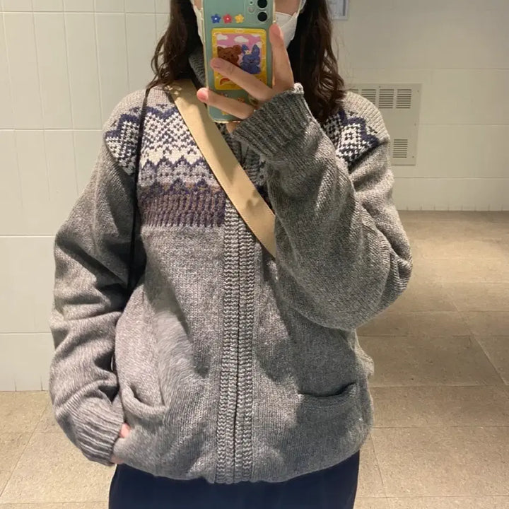 [BUNJANG] Vintage Nordic Cowichan / 빈티지 노르딕 코위찬 가디건