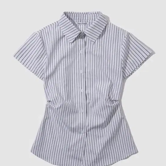 [BUNJANG] Place Studio Stripe Shirt with Scarf / 플레이스 스튜디오 셔츠 (1번 착용) 스카프 포함