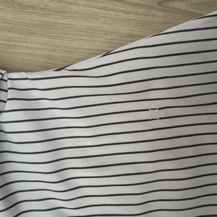 [BUNJANG] Place Studio Stripe Shirt with Scarf / 플레이스 스튜디오 셔츠 (1번 착용) 스카프 포함