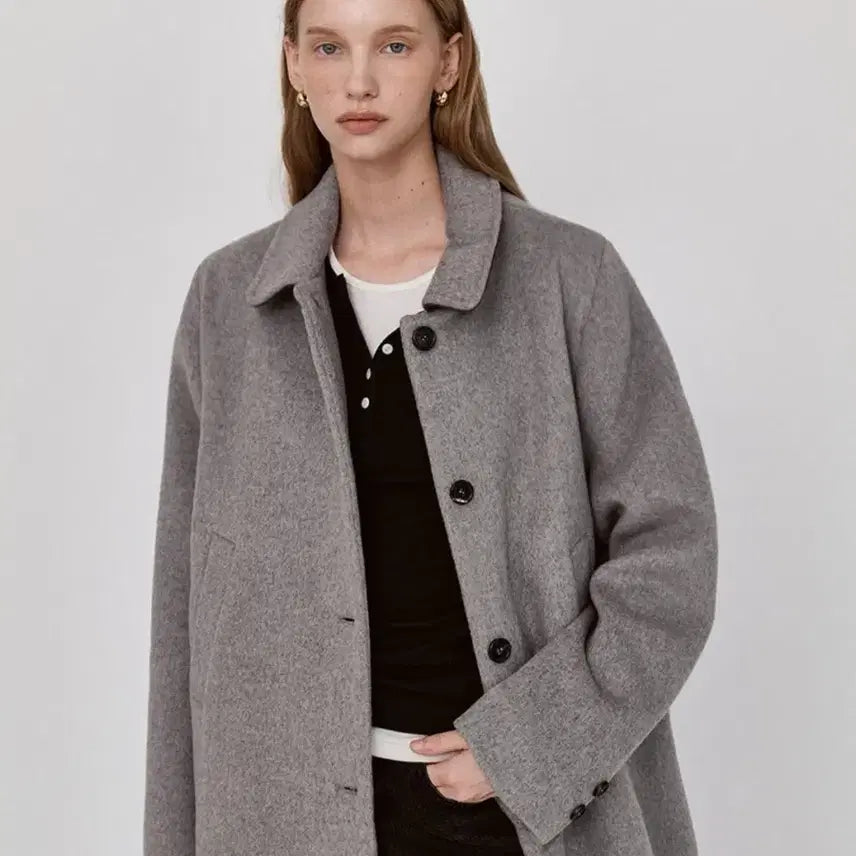 [BUNJANG] Le Sserafim Classic Wool Coat / 르세지엠 클래식 울 코트(미착용/정가 33만)