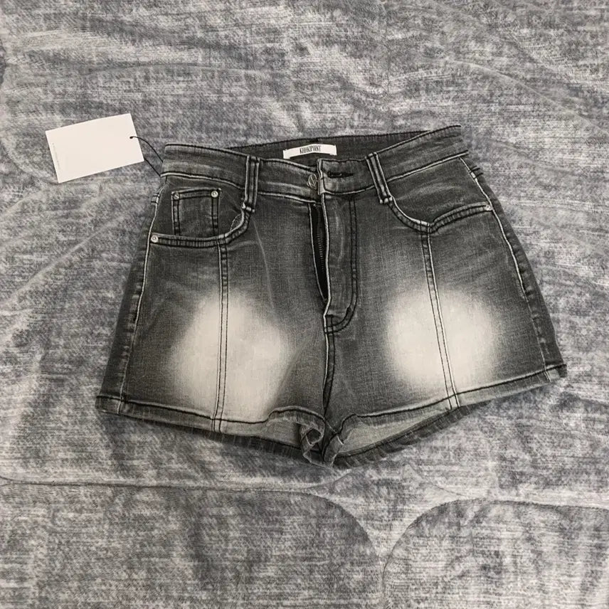 [BUNJANG] Khaki Point Denim Shorts / 카키포인트 데님 쇼츠