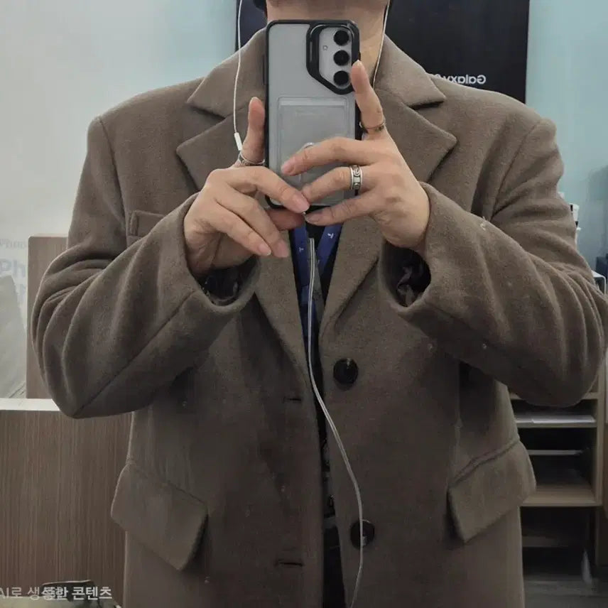 [BUNJANG] Bona Apparel Brown Wool Coat / 보나어페럴  브라운 울코트(새상품)
