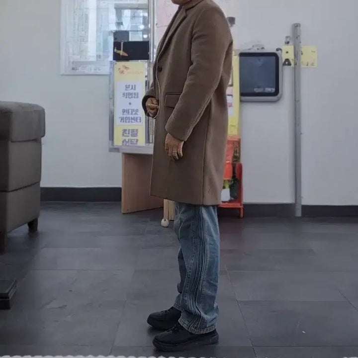 [BUNJANG] Bona Apparel Brown Wool Coat / 보나어페럴  브라운 울코트(새상품)
