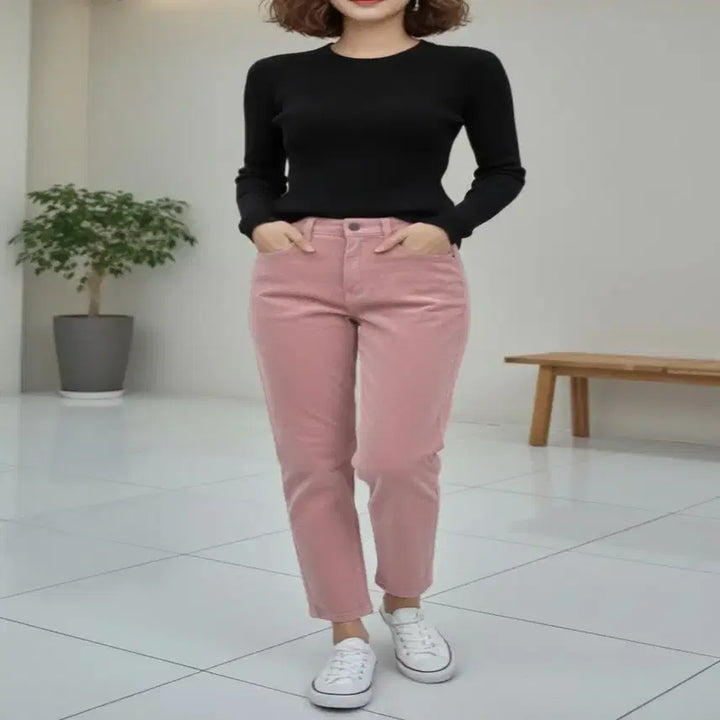 [BUNJANG] Spring/Autumn Corduroy Slim Straight Pants - S Size / 봄 가을 코듀로이 슬림 일자 골덴 바지 Sㅡ무배