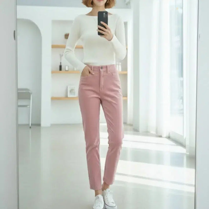 [BUNJANG] Spring/Autumn Corduroy Slim Straight Pants - S Size / 봄 가을 코듀로이 슬림 일자 골덴 바지 Sㅡ무배