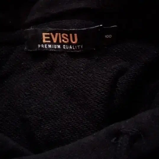 [BUNJANG] EVISU Black Hoodie / EVISU 에비수 블랙 후드티