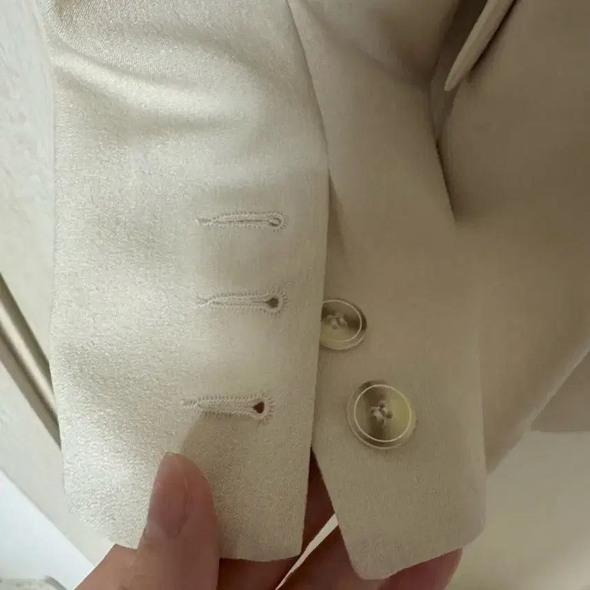 [BUNJANG] Cream Jacket & Belt Set - Free Size / (새상품) 벨트 세트 크림 자켓 Free