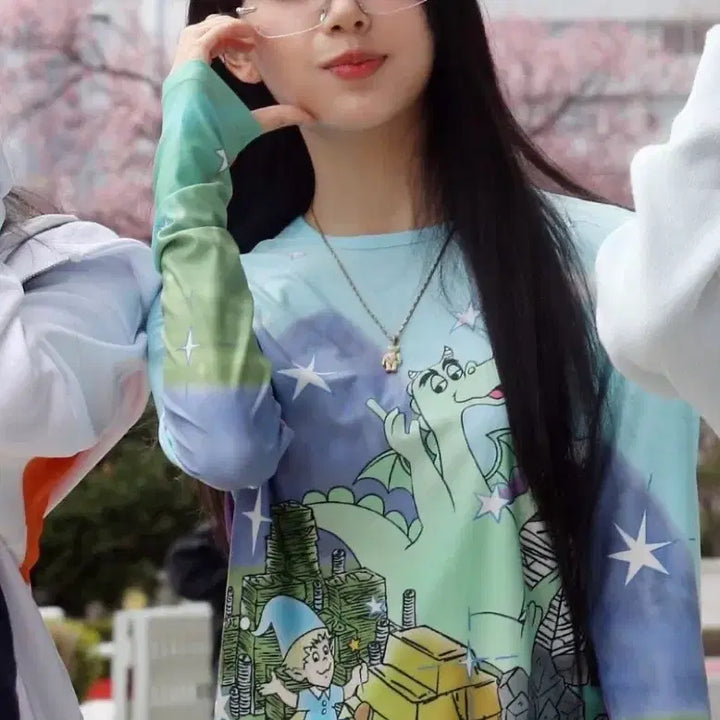 [BUNJANG] ILLIT Moka Please Project Blue Dragon Long Sleeve / 아일릿 모카 플리즈프로젝트 blue dragon long sleeve