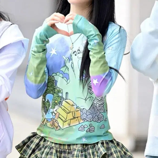 [BUNJANG] ILLIT Moka Please Project Blue Dragon Long Sleeve / 아일릿 모카 플리즈프로젝트 blue dragon long sleeve