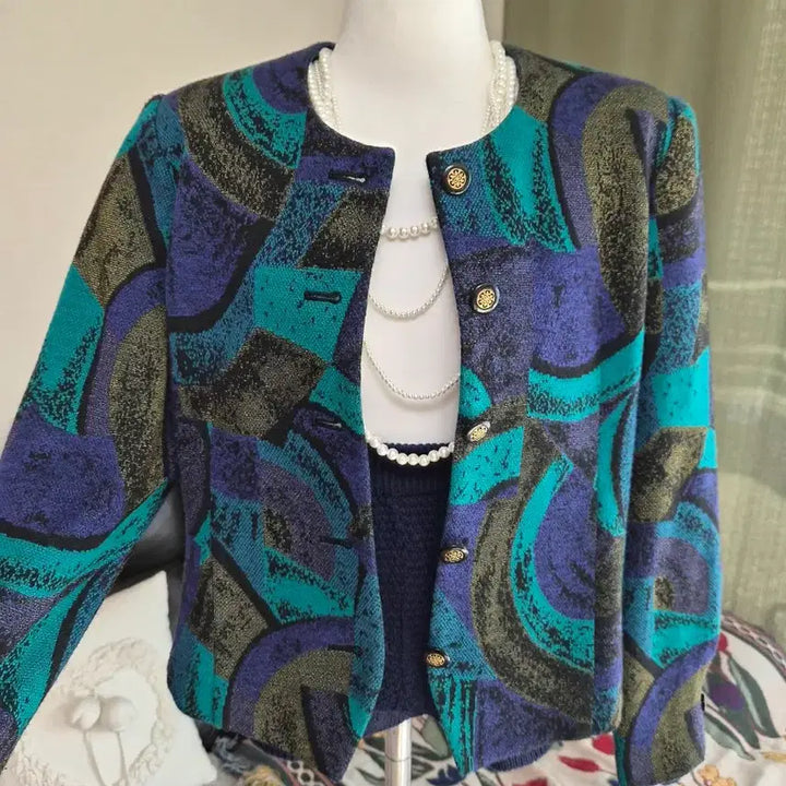 [BUNJANG] High-Quality Gold Glitter Jacquard Jacket / 고퀄라인 골드 글리터 유니크 디테일  자가드자켓