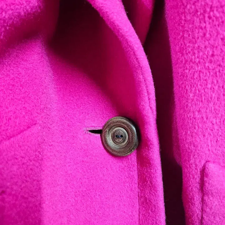 [BUNJANG] YSL Pink Wool Coat / (정품) 일본정식 입생로랑 핑크색 울 코트