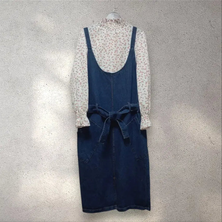 [BUNJANG] Belt Denim Dress / 벨트 데님 원피스