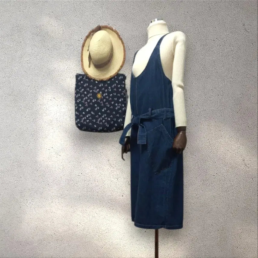 [BUNJANG] Belt Denim Dress / 벨트 데님 원피스