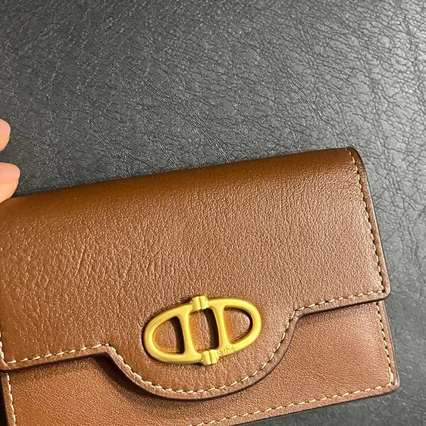 [BUNJANG] Atte Vanessa Bruno Brown Vegetable Card Holder / 아떼 바네사브루노 브라운 베지터블 명함 카드지갑 AAHO6E352W2