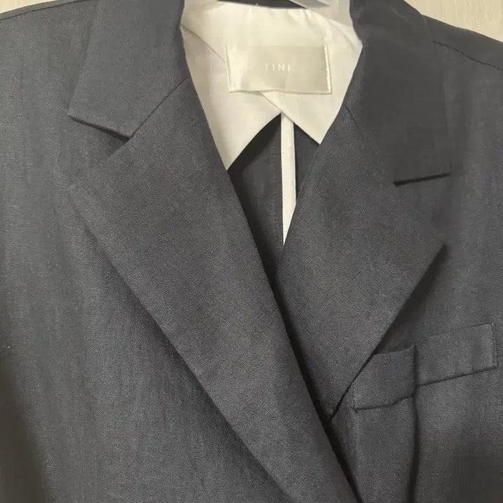 [BUNJANG] Vera Elle Navy Linen Belt Jacket (Free Size) / (새상품) 베라엘르 네이비 린넨 벨트자켓 free