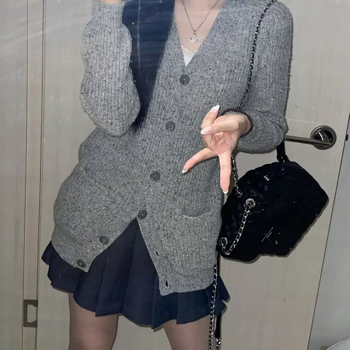 [BUNJANG] Butterfly Vintage Knit Dress / 오레오 니트원피스 버터플라이빈티지 빈티지 가디건