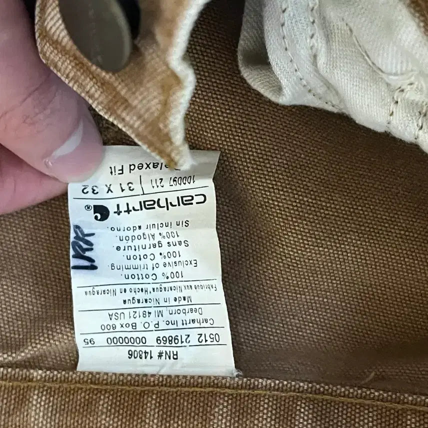 [BUNJANG] Carhartt Brown Single Knee Work Pants 31X32 / 칼하트 브라운 싱글니 워크 팬츠 31X32