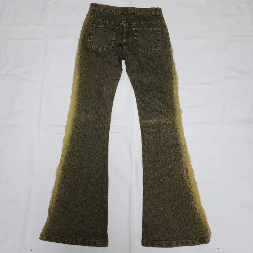 [BUNJANG] Bohemian Vintage Western Stone Embellished Bootcut Jeans / 보헤미안 빈티지 웨스턴 퍼 스톤 부츠컷 팬츠