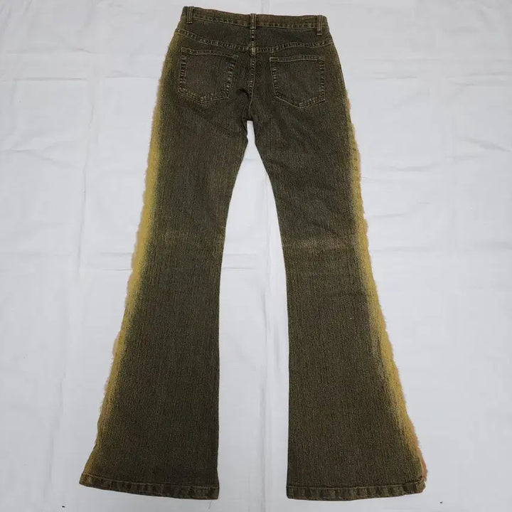 [BUNJANG] Bohemian Vintage Western Stone Embellished Bootcut Jeans / 보헤미안 빈티지 웨스턴 퍼 스톤 부츠컷 팬츠