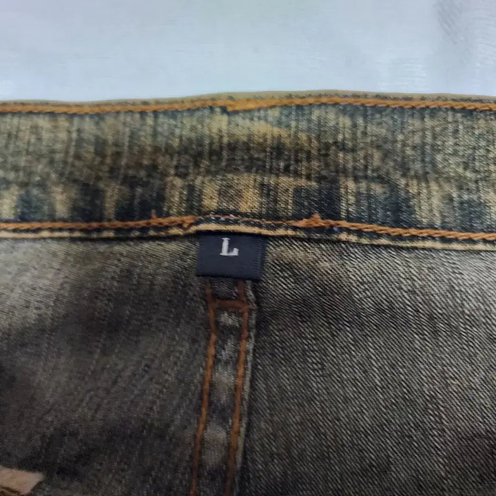[BUNJANG] Bohemian Vintage Western Stone Embellished Bootcut Jeans / 보헤미안 빈티지 웨스턴 퍼 스톤 부츠컷 팬츠