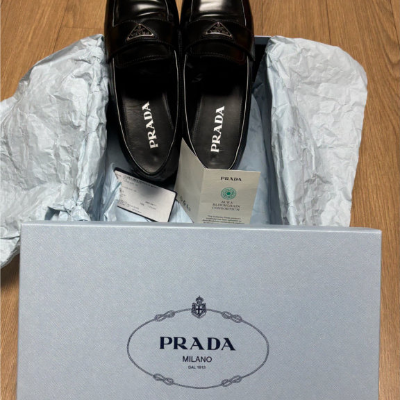 [BUNJANG] Prada Women's Loafer Moccasin (1D902M) / 프라다 여자 로퍼 모카신(1D902M) 37.5사이즈(245mm)