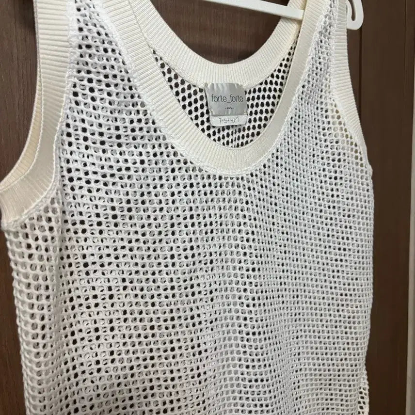 [BUNJANG] Forte_forte Ivory Mesh Top / Forte_forte 포르테포르테 이태리 아이보리 메쉬 탑