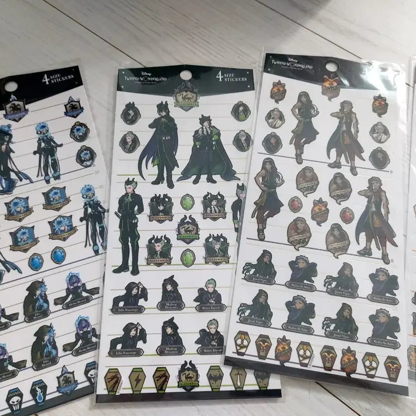 [BUNJANG] Twisted Wonderland Sticker Set / (일괄)디즈니 트위스티드 원더랜드 스티커 5종 세트