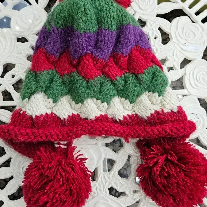 [BUNJANG] Unisex Colorful Knit Hat / 컬러풀 털모자 벙거지 니트 모자