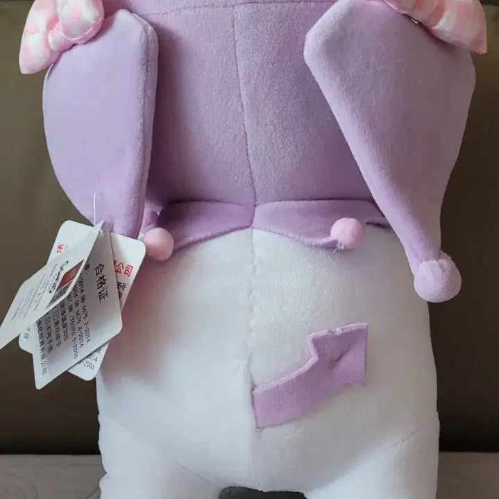 [BUNJANG] Sanrio Kuromi Lying Mochi Plush / 산리오 쿠로미 라잉모찌 33cm+소리내는 고양이(새상품)