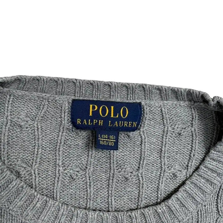[BUNJANG] Polo Ralph Lauren Cable Knit Sweater / 폴로 랄프로렌 케이블 니트 그레이