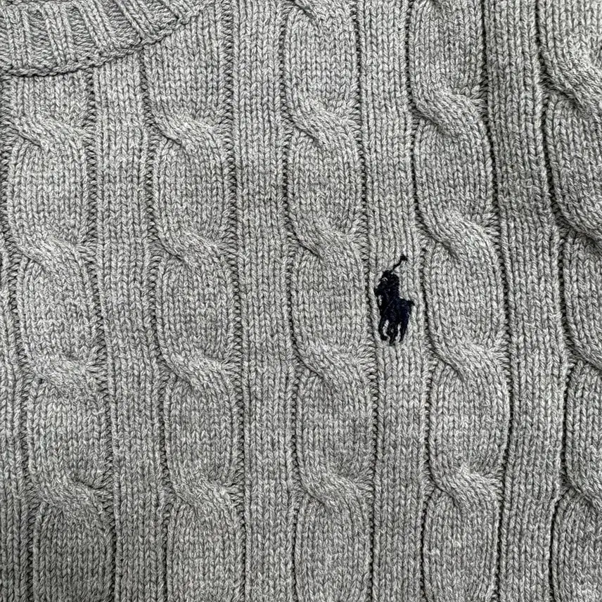 [BUNJANG] Polo Ralph Lauren Cable Knit Sweater / 폴로 랄프로렌 케이블 니트 그레이
