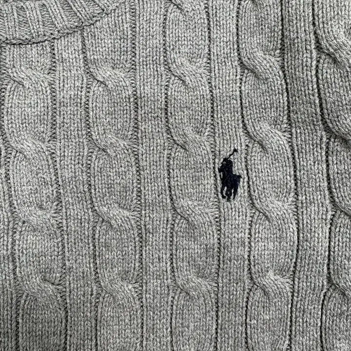 [BUNJANG] Polo Ralph Lauren Cable Knit Sweater / 폴로 랄프로렌 케이블 니트 그레이