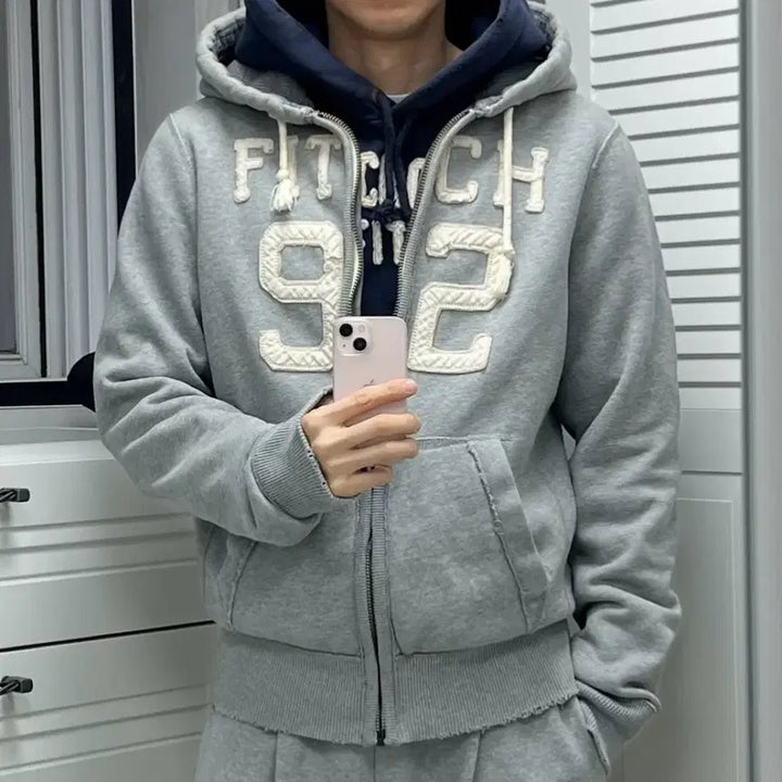 [BUNJANG] Abercrombie Y2K Side Line Hoodie Navy M / 아베크롬비 후드 사이드라인 y2k 네이비 M