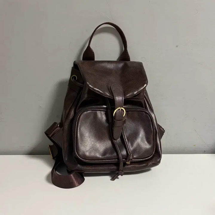 [SOLD OUT] 빈티지 가죽 플랩 복조리 미니 브라운 백 양도 판매