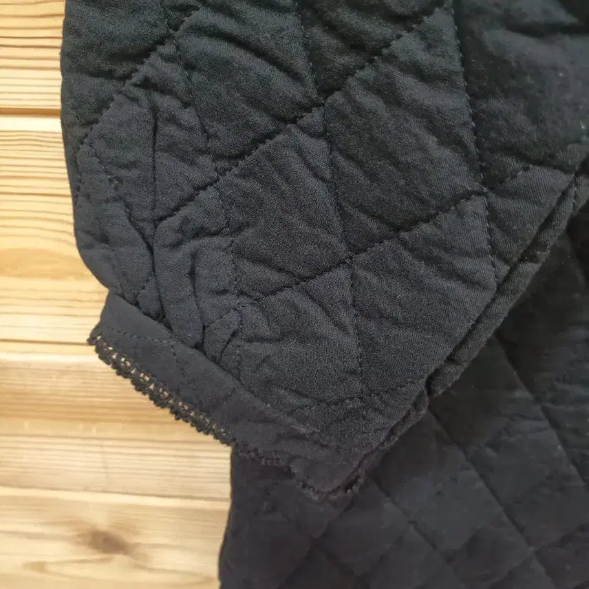 [BUNJANG] Quilted Black Long Dress / 누빔 퀼팅 블랙 롱 원피스
