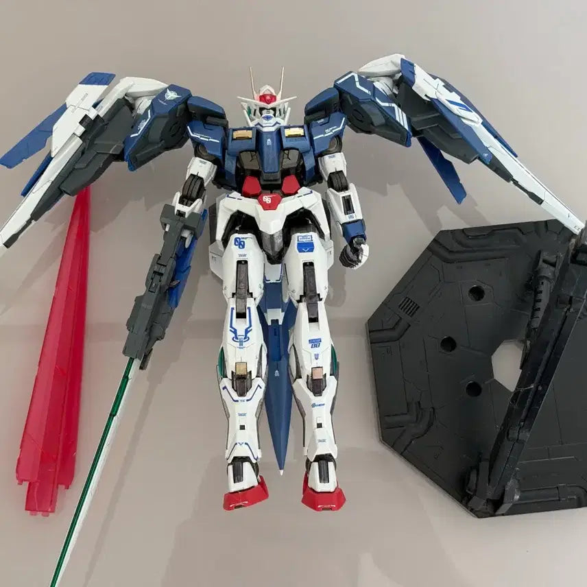 [BUNJANG] MG OO Raiser Metal Frame Applied Assembled Model Kit / MG 더블오 라이저 철창모형 메탈프레임 적용 가조립
