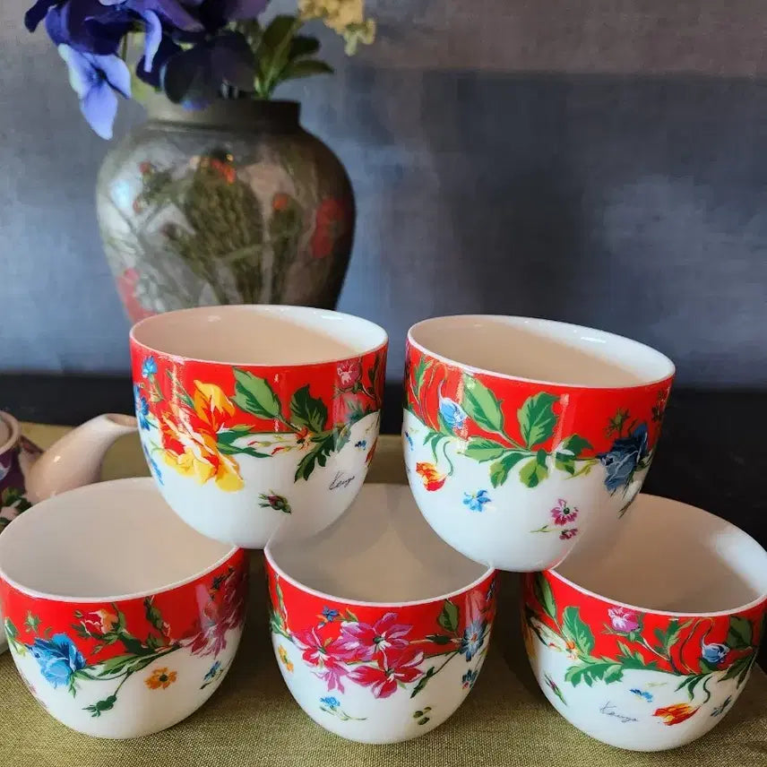 [BUNJANG] KENZO Floral Teapot Set / (새제품)KENZO겐조 플로랄 티팟세트