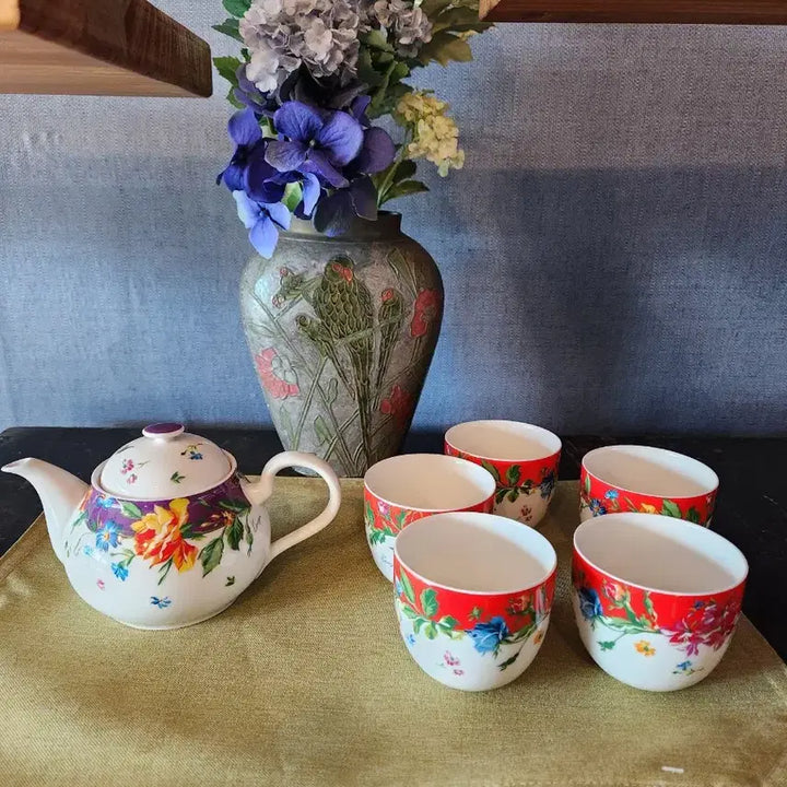 [BUNJANG] KENZO Floral Teapot Set / (새제품)KENZO겐조 플로랄 티팟세트