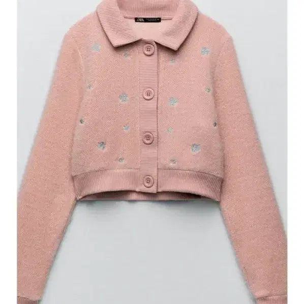 [BUNJANG] ZARA Pink Knit Cardigan / 자라 핑크 니트 가디건