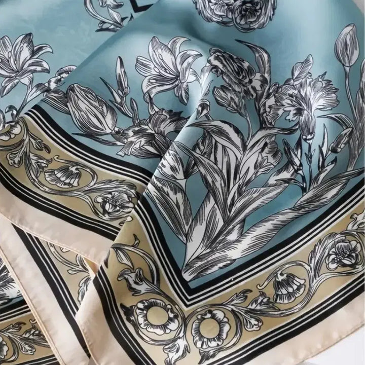 [BUNJANG] Sky Flower Pattern Scarf / 새상품 스카프 스카이플라워