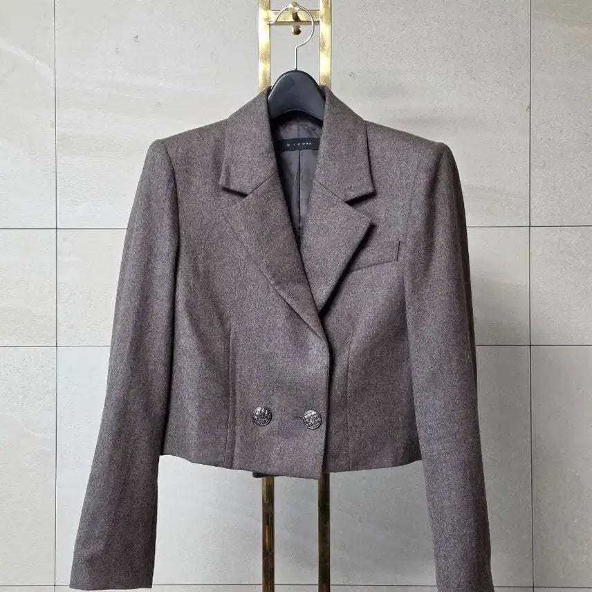 [BUNJANG] MICHAA Wool Crop Jacket & Skirt Set / 미샤(MICHAA) 울 크롭 자켓 & 스커트 셋업