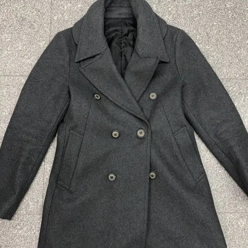 [BUNJANG] Solid Homme Gray Double Coat (Size 105) / 남성 솔리드옴므 그레이 더블코트 105사이즈