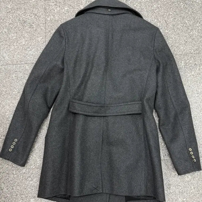 [BUNJANG] Solid Homme Gray Double Coat (Size 105) / 남성 솔리드옴므 그레이 더블코트 105사이즈