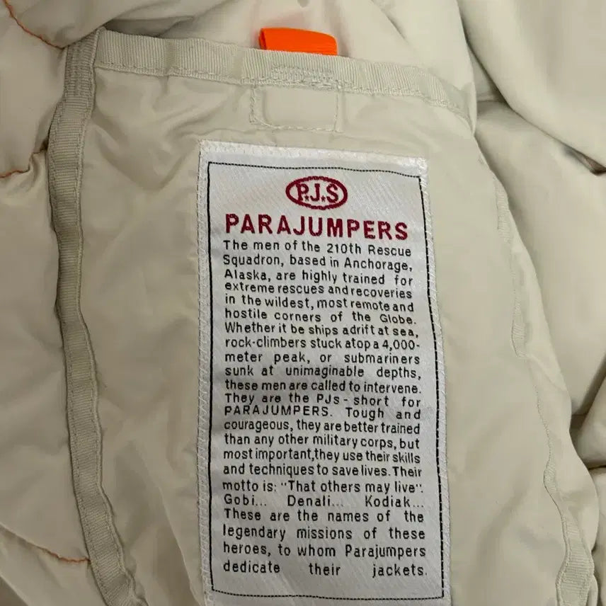 [BUNJANG] Parajumpers Gobi Ivory Down Jacket / (XS) 파라점퍼스 고비 아이보리 44~55 백화점구매