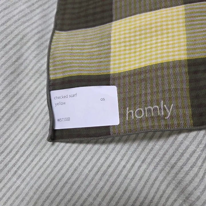 [BUNJANG] Homely Check Scarf Yellow / 홈리 체크 스카프 옐로우 / 목도리 머플러